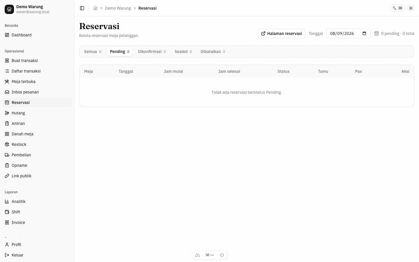 Cara Mengelola Booking / Reservasi